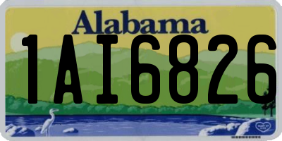 AL license plate 1AI6826