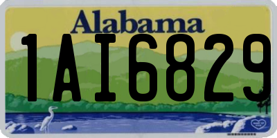 AL license plate 1AI6829