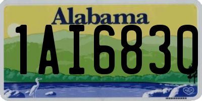 AL license plate 1AI6830