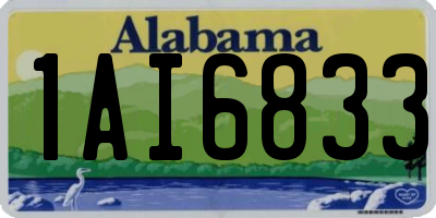 AL license plate 1AI6833