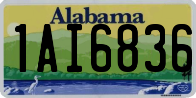 AL license plate 1AI6836