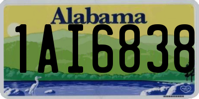 AL license plate 1AI6838