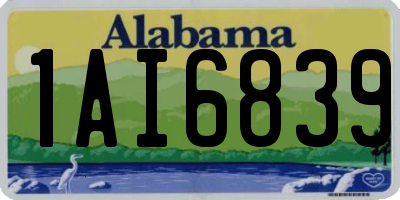 AL license plate 1AI6839