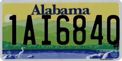 AL license plate 1AI6840