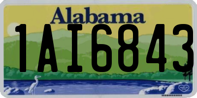 AL license plate 1AI6843