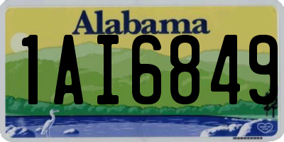 AL license plate 1AI6849