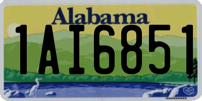 AL license plate 1AI6851