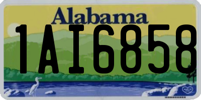 AL license plate 1AI6858