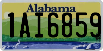 AL license plate 1AI6859