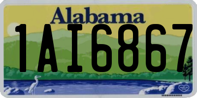 AL license plate 1AI6867