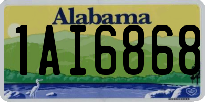 AL license plate 1AI6868
