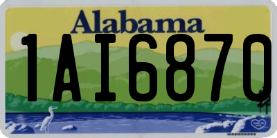 AL license plate 1AI6870