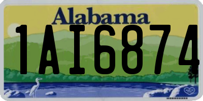 AL license plate 1AI6874