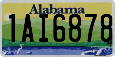 AL license plate 1AI6878