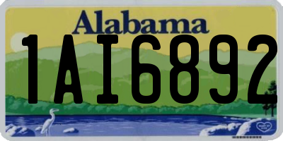AL license plate 1AI6892