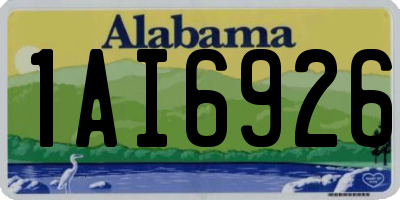 AL license plate 1AI6926