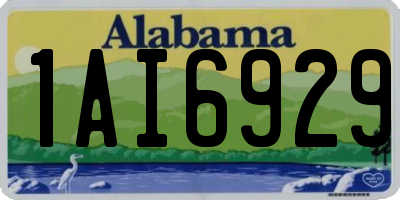 AL license plate 1AI6929