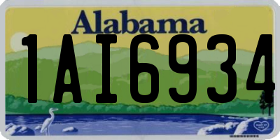 AL license plate 1AI6934