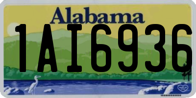 AL license plate 1AI6936