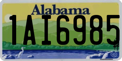AL license plate 1AI6985