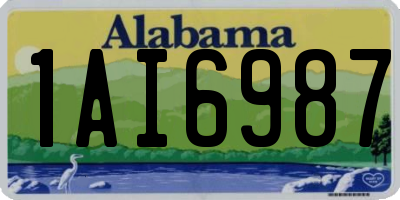 AL license plate 1AI6987