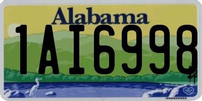 AL license plate 1AI6998