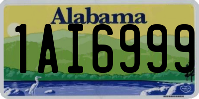 AL license plate 1AI6999