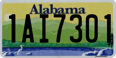 AL license plate 1AI7301