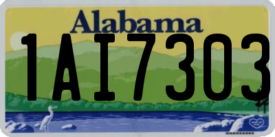 AL license plate 1AI7303