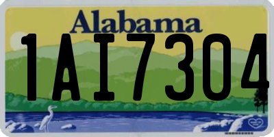 AL license plate 1AI7304