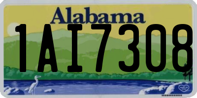 AL license plate 1AI7308