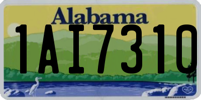 AL license plate 1AI7310