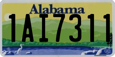 AL license plate 1AI7311