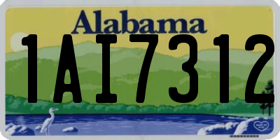 AL license plate 1AI7312