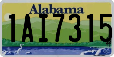 AL license plate 1AI7315