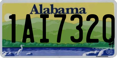 AL license plate 1AI7320
