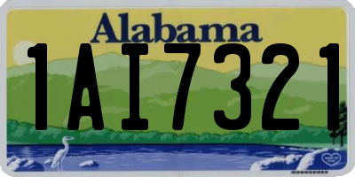 AL license plate 1AI7321