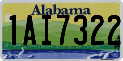 AL license plate 1AI7322