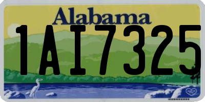 AL license plate 1AI7325