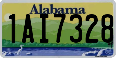 AL license plate 1AI7328