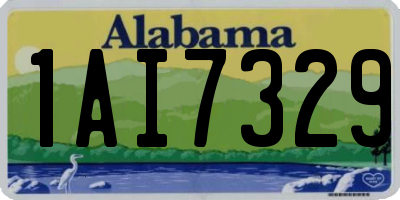 AL license plate 1AI7329