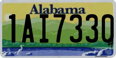 AL license plate 1AI7330