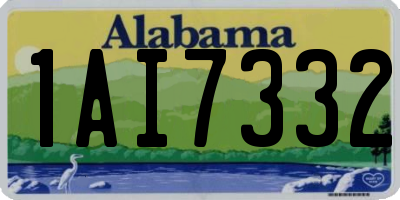 AL license plate 1AI7332