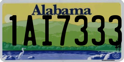 AL license plate 1AI7333
