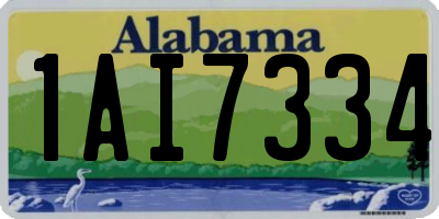 AL license plate 1AI7334