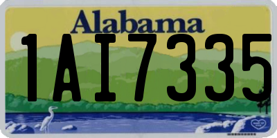 AL license plate 1AI7335