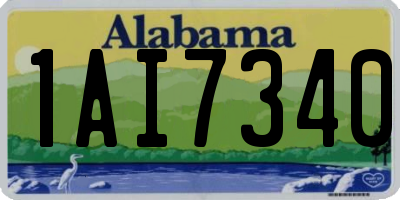 AL license plate 1AI7340