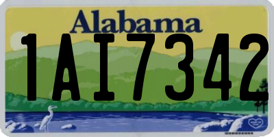 AL license plate 1AI7342