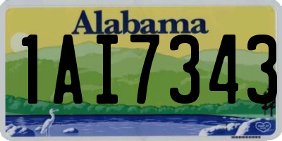 AL license plate 1AI7343