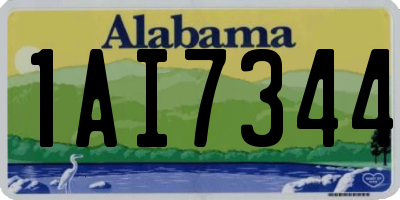 AL license plate 1AI7344